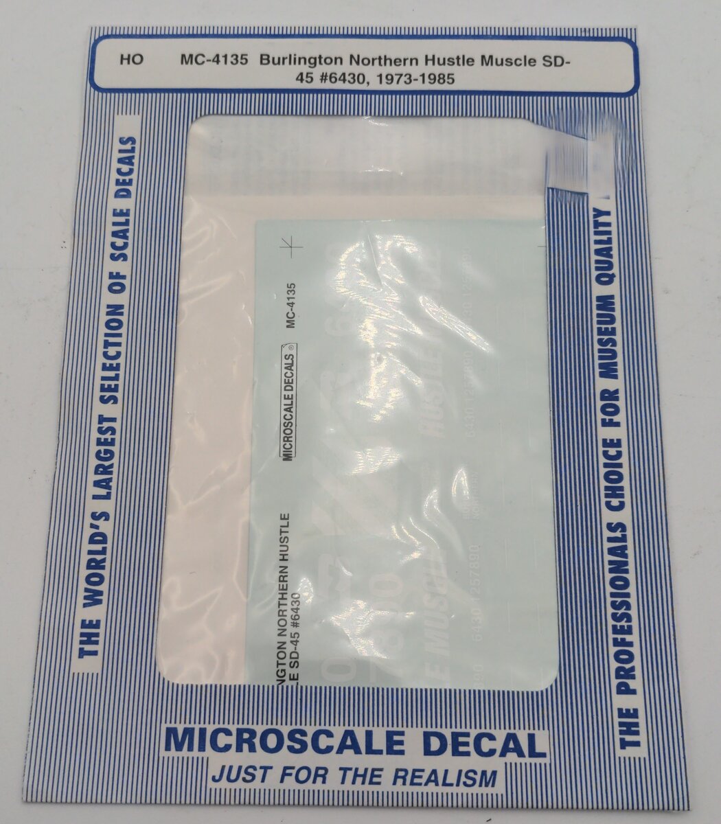 Microscale MC-4135 Burlington Northern Hustle Muscle SD-45 #6430, 1973-1985