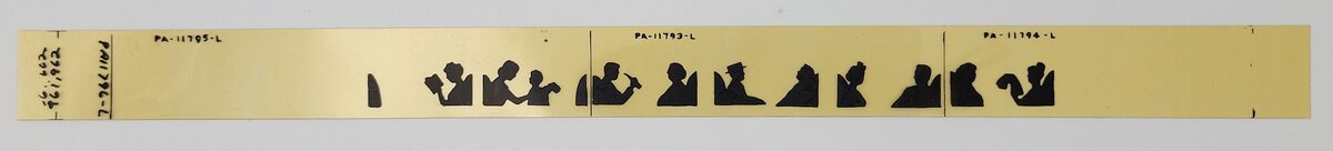 American Flyer PA-11796-L Left Hand Yellowed Passenger Car Window Silhouette