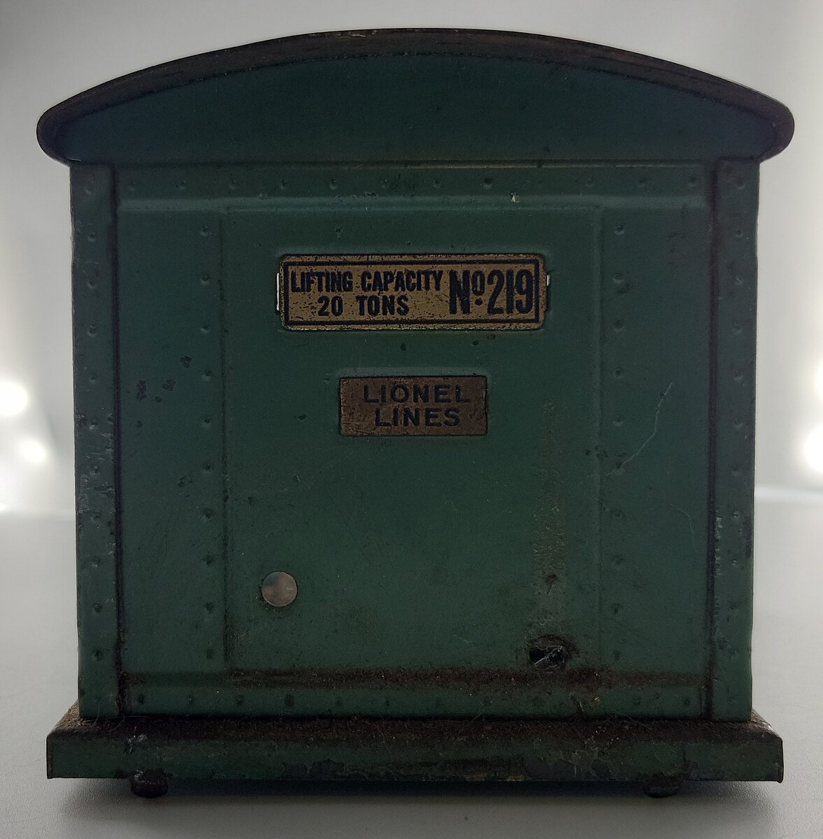 Lionel 219-100X Green Derrick Crane Car Upper Platform Assembly Cab and Roof