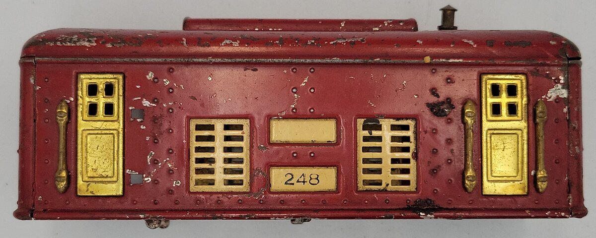 Lionel 248-1 Red Shell with Partial Brass Trim