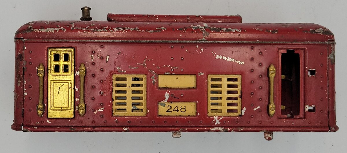 Lionel 248-1 Red Shell with Partial Brass Trim