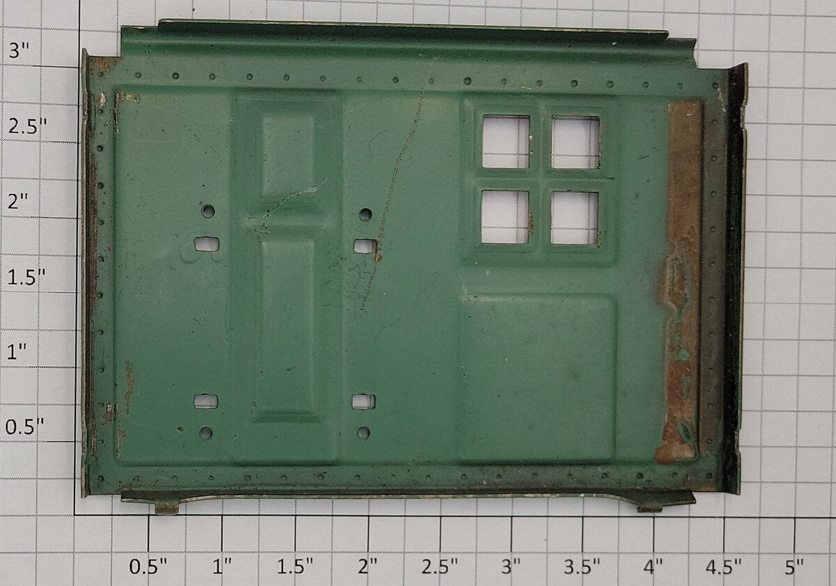 Lionel 219-63 Green Derrick Crane Cab Right Side Panel