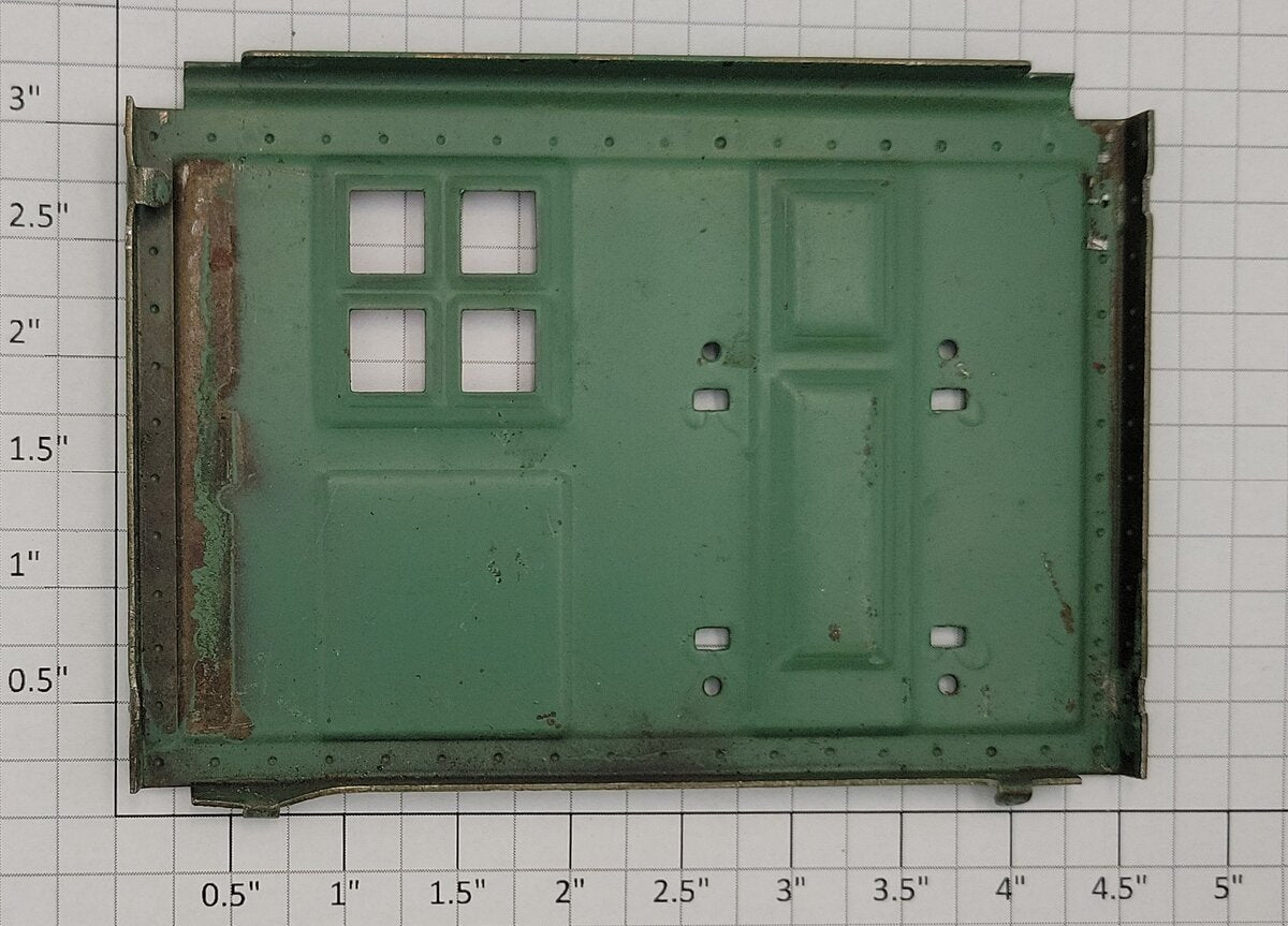 Lionel 219-69 Green Derrick Crane Cab Left Side Panel