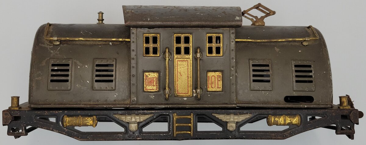 Lionel 10E-2 Prewar Olive Green Peacock Electric Locomotive Body with Brass Trim