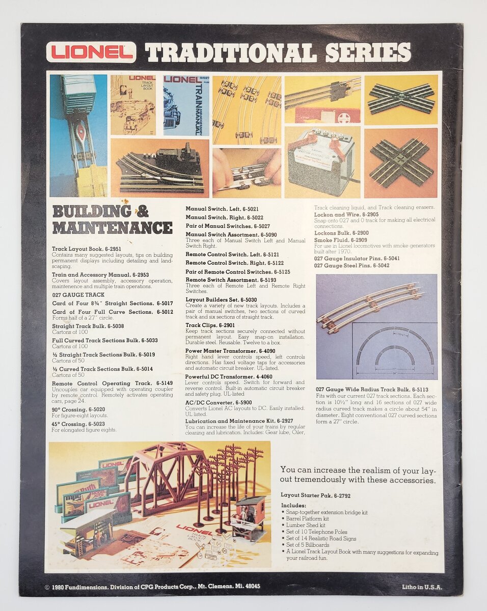 Lionel 1980-A Lionel 1980 Electric Trains Consumer Catalog - MINT