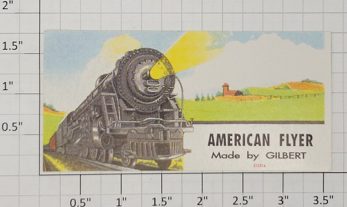 American Flyer FB578NV Small Steam Engine Sticker Decal