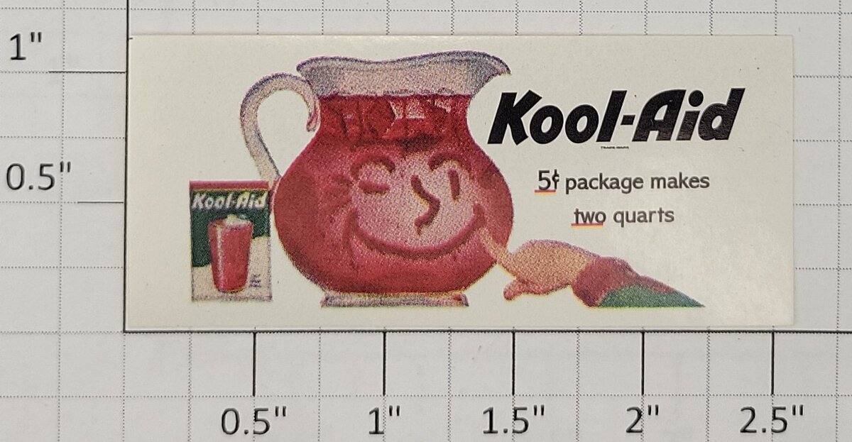 American Flyer ST-KANV All-Aboard "Kool-Aid" Panel Sticker Decal