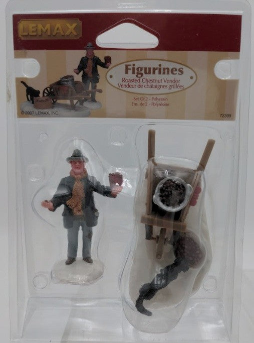 Lemax 72399 Christmas Village Collection Roasted Chestnut Vendor (Set of 2)