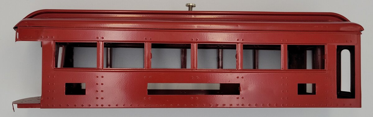 Lionel 341-1 Repainted Red Pullman Observation Car Shell