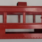 Lionel 341-1 Repainted Red Observation Car Body Shell without Roof