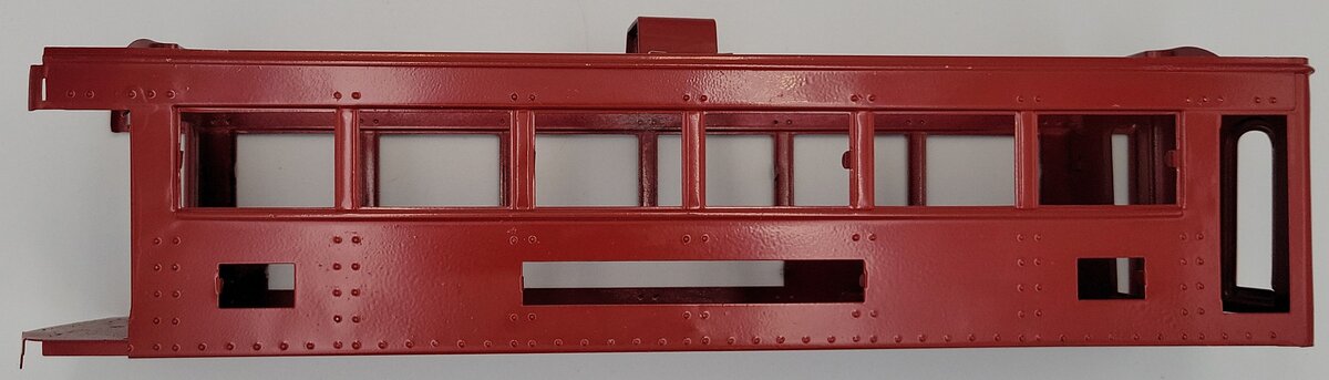 Lionel 341-1 Repainted Red Observation Car Body Shell without Roof