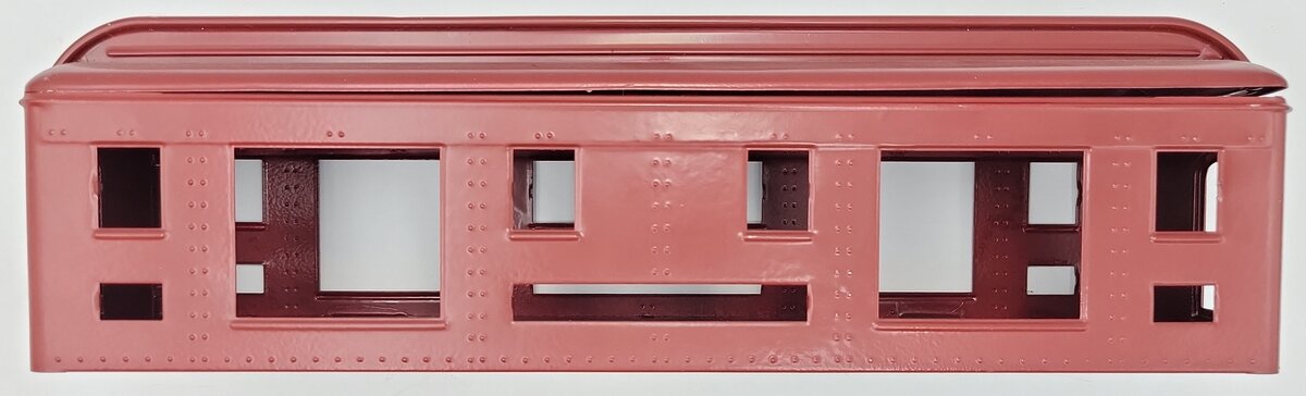 Lionel 320-1 Repainted Dark Red Baggage Car Shell with Roof