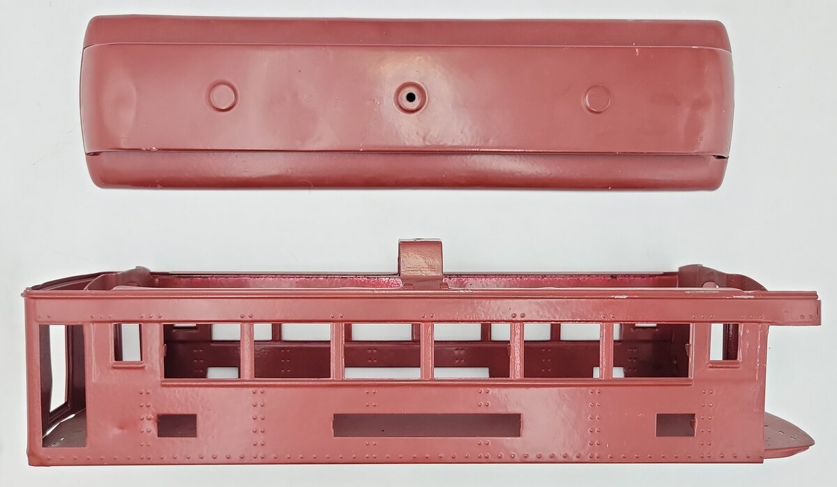 Lionel 322-1 Repainted Dark Red Observation Car Body Shell with Roof