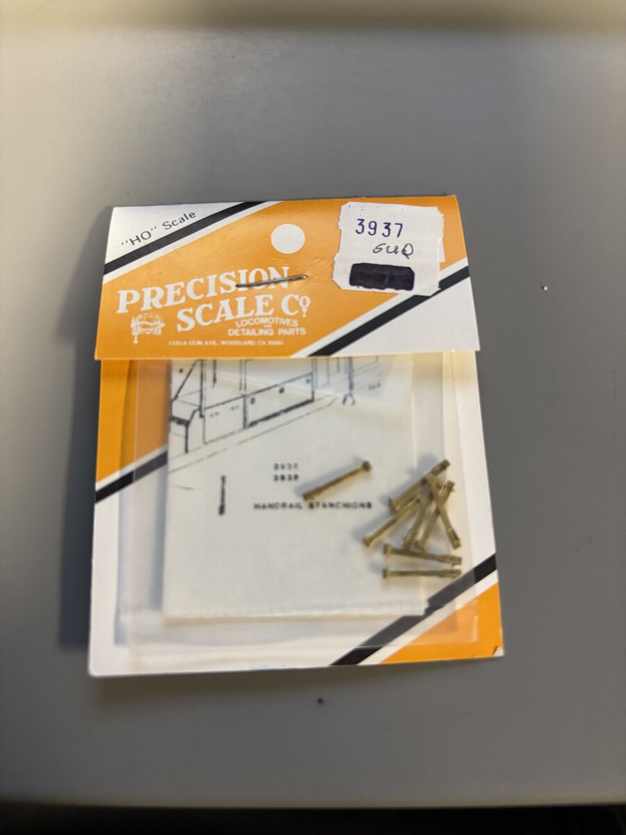 Precision Scale Co. 3937 HO Stanchions, Modern EMD Front & Rear (Brass Castings)