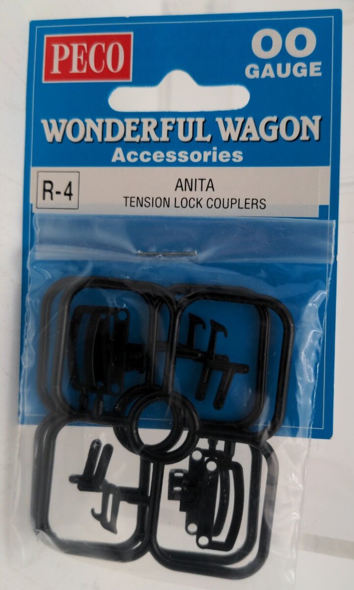 Peco R-A OO Gauge Wonderful Wagon Accessories Anita Tension Lock Couplers Kit