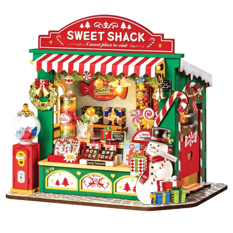 Robotime DS043 Rolife Christmas Candy Stand DIY Miniature House