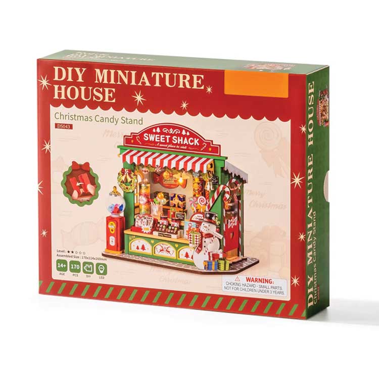 Robotime DS043 Rolife Christmas Candy Stand DIY Miniature House