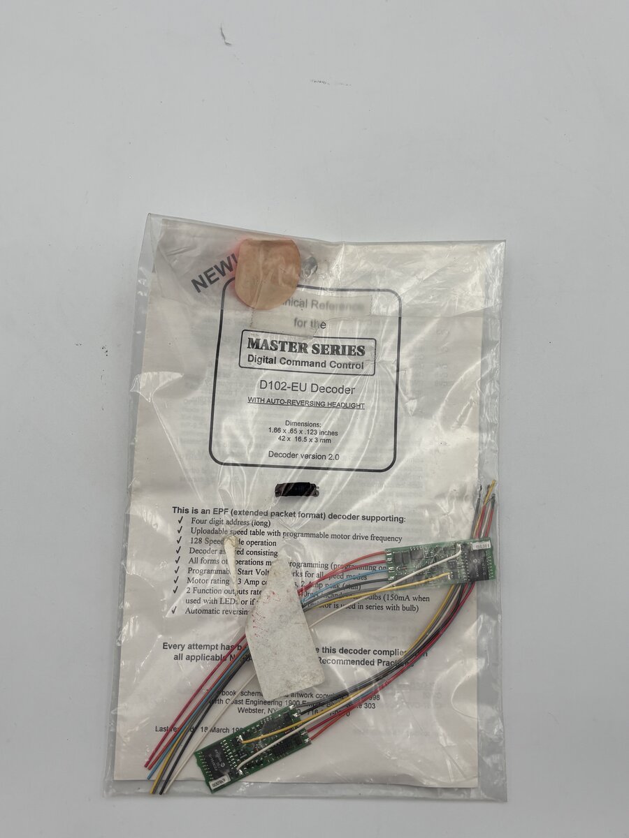 NCE Corporation D102-EU DECODER 2 FUNCTION MASTER SERIES AUTO REVERSE HEADLIGHT