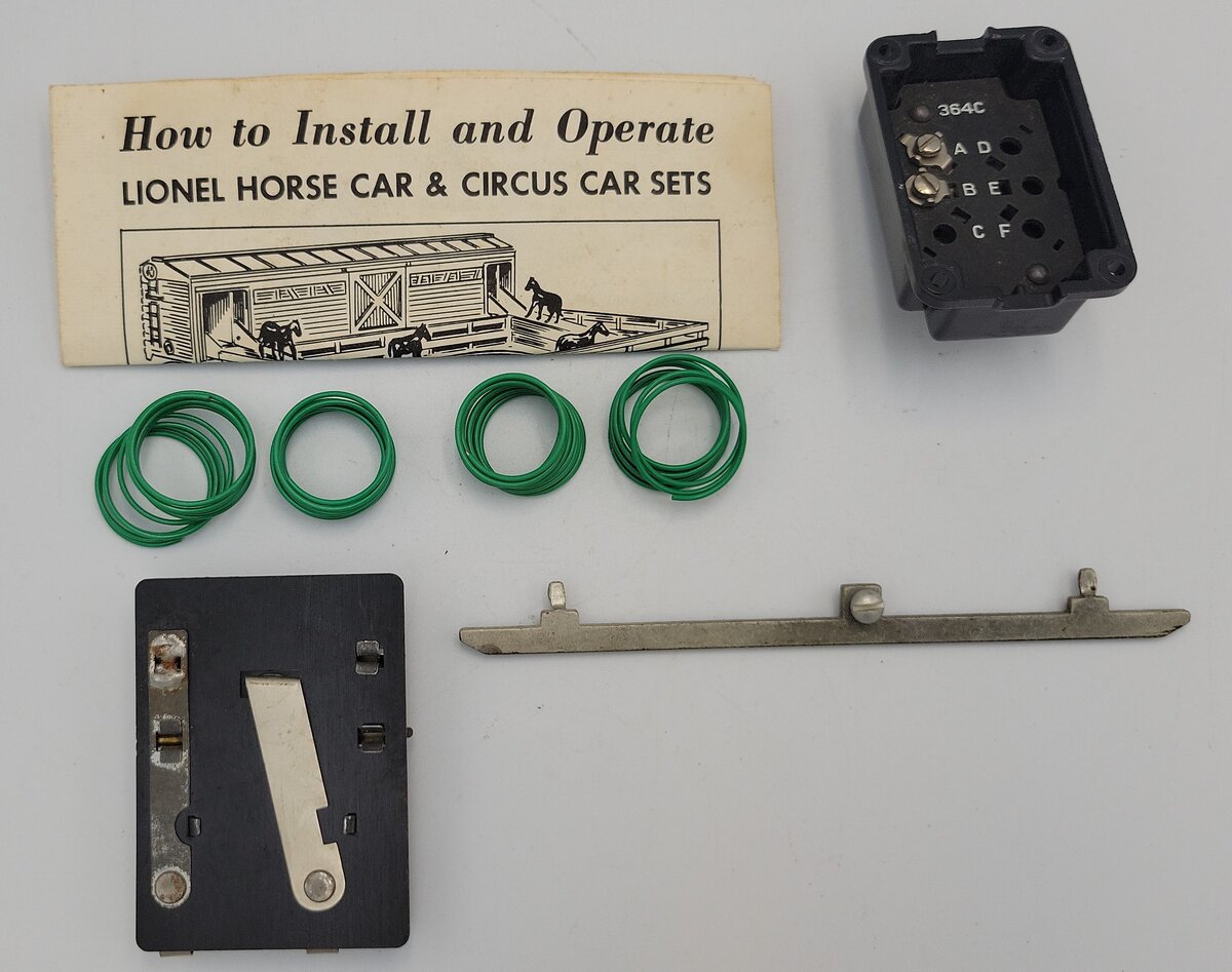 Lionel 3356-79 O / O27 Gauge Horse Car & Corral Power Connection Parts Envelope