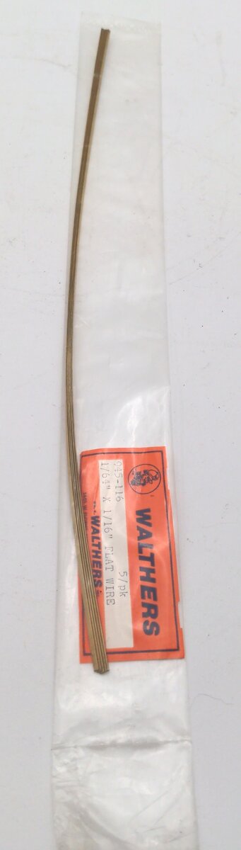 Walthers 9458-116 1/64" x 1/16" Flat Wire (5pk)