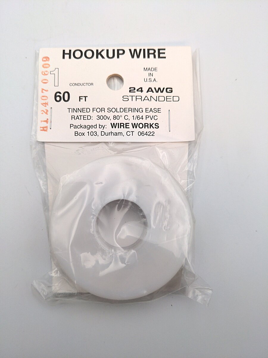 Wire Works 12407060 60' #24 Gauge 1-Conductor Stranded Hookup Wire