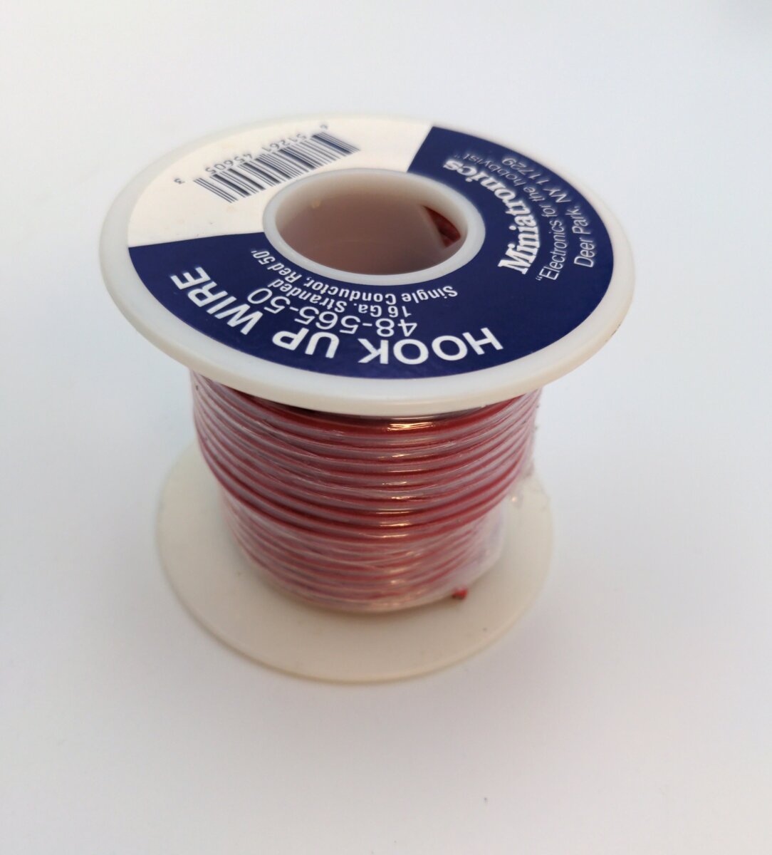 Miniatronics 48-565-50 16 Gauge Stranded Single Conductor Red 50' Hook Up Wire