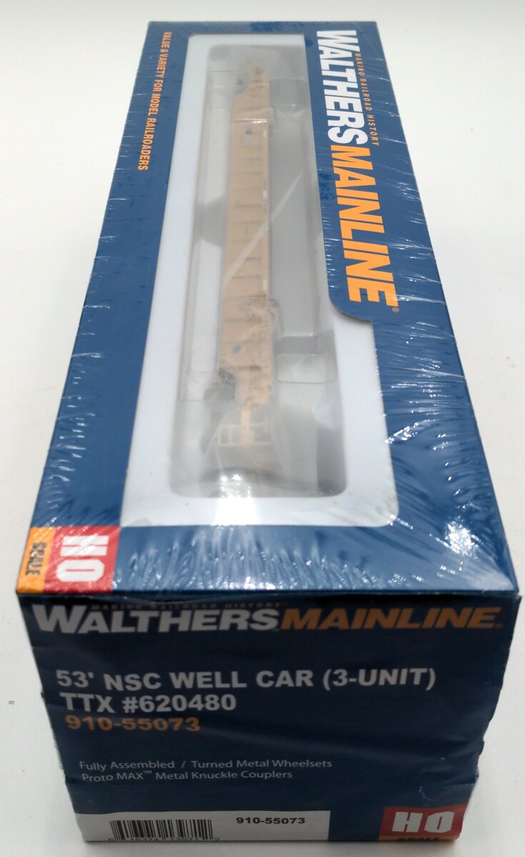 Walthers 910-55073 HO Scale 53' NSC Well Car (3-Unit) TTX #620480