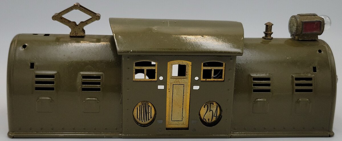 Lionel 254E-2 Repainted Electric Locomotive Shell w/ Brass Trim - Incomplete