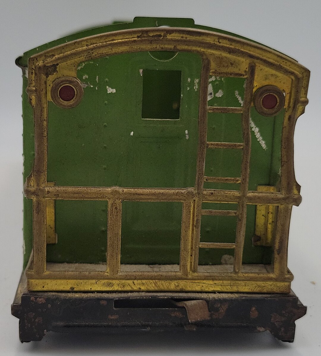 Lionel 517-1 Green and Orange Tinplate Cupola Caboose Shell with Trucks