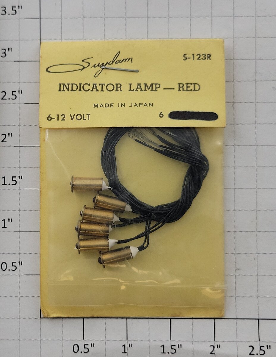 Suydam S-123R HO 12 Volt Red Indicator Lamps (Pack of 6)