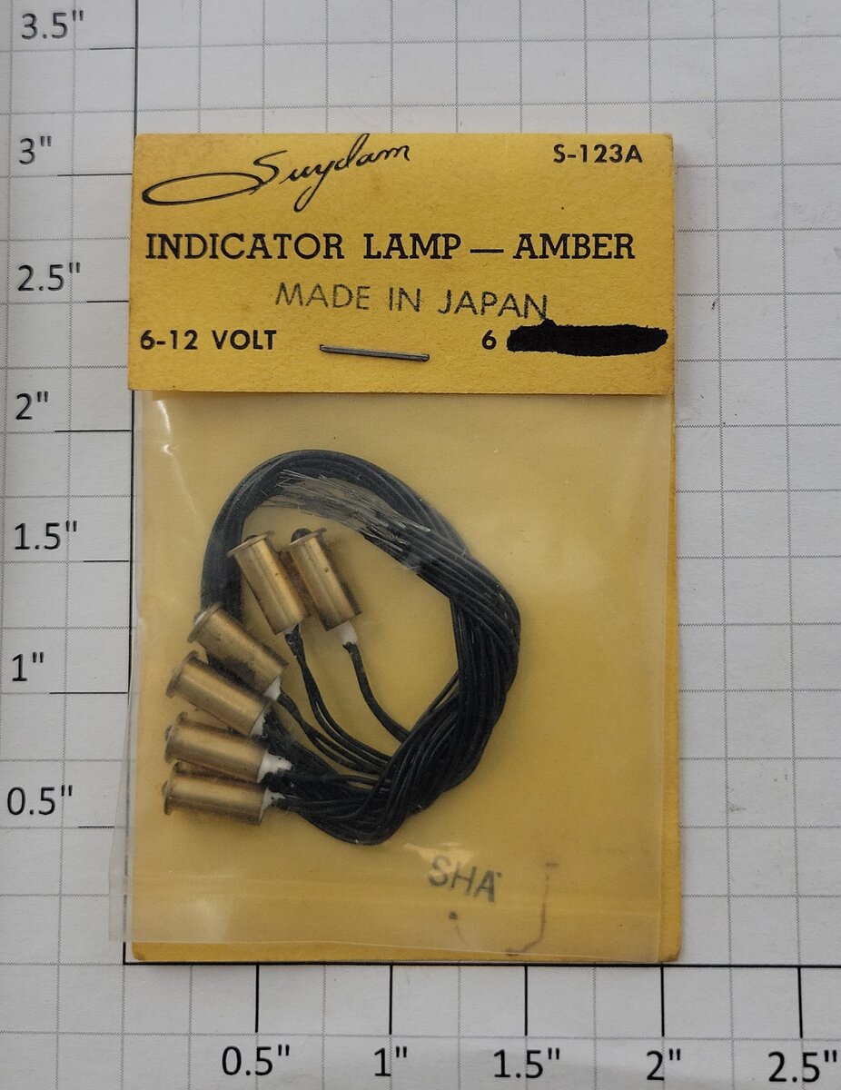 Suydam S-123A HO 12 Volt Amber Indicator Lamp (Pack of 6)