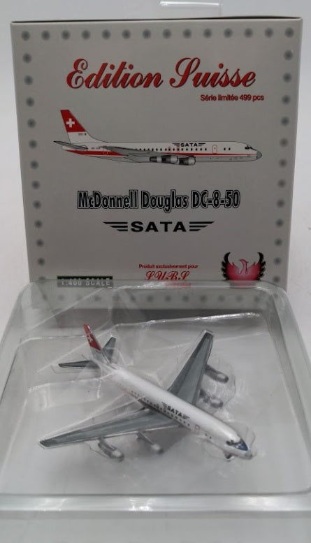 Phoenix Model PH4SAT215 1:400 SATA Douglas DC-8-50 1:400 HB-IBD Edition Suisse
