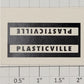 Plasticville PLV0550 Black White "Plasticville" Roof Cardboard Sign