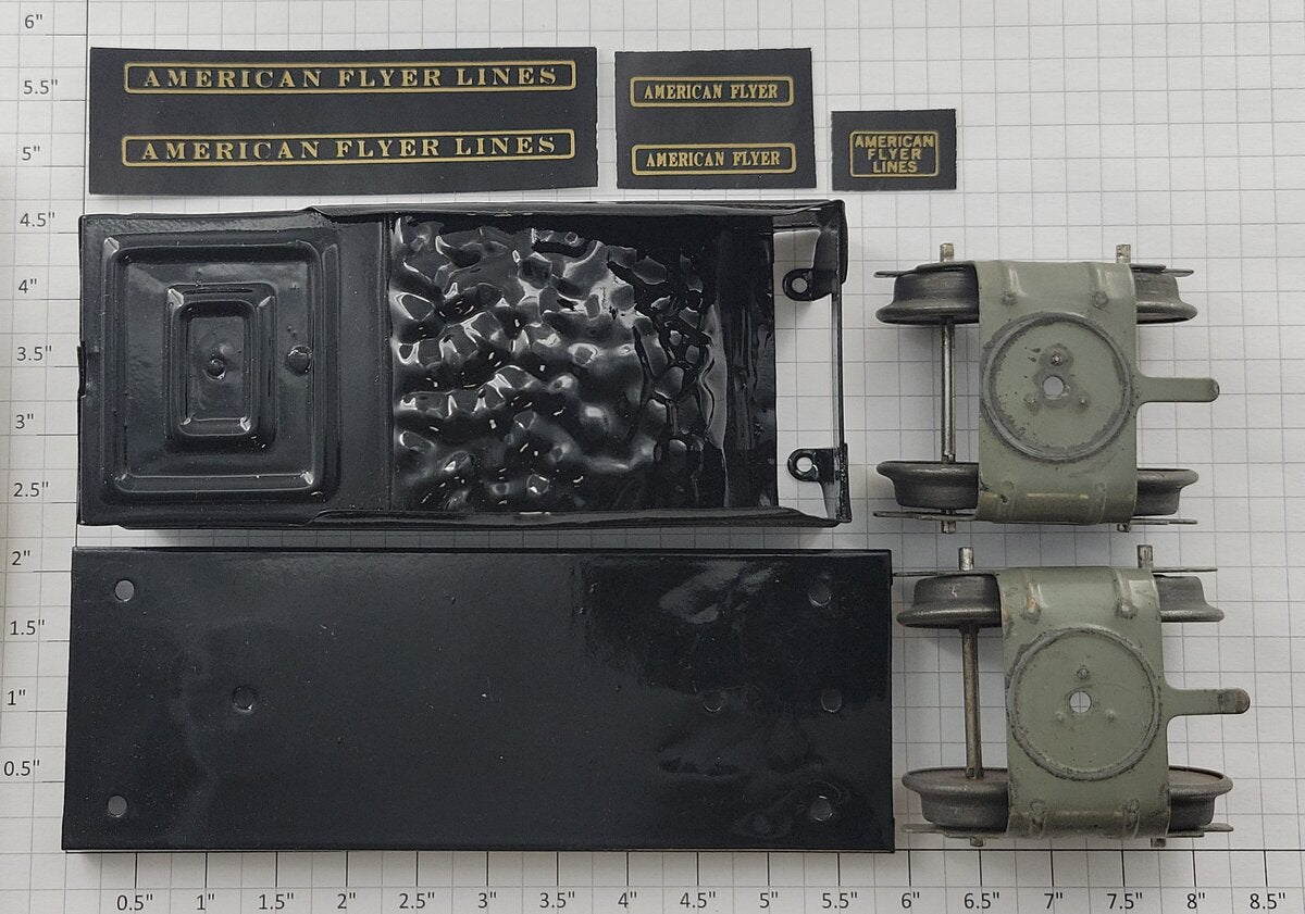 American Flyer O Gauge Prewar Type 3-B Tender with Trucks and Decals