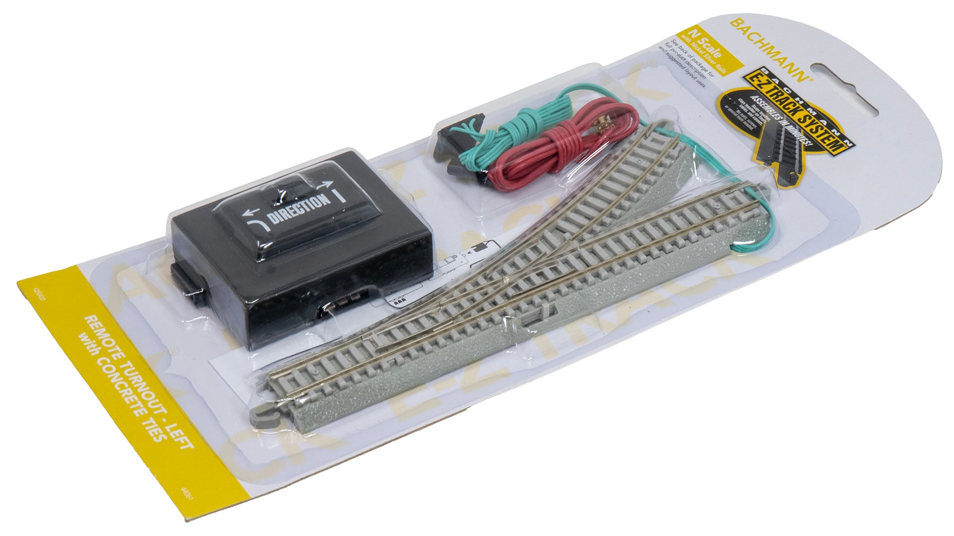 Bachmann 44061 N E-Z Track Remote Left Turnout with Concrete Ties