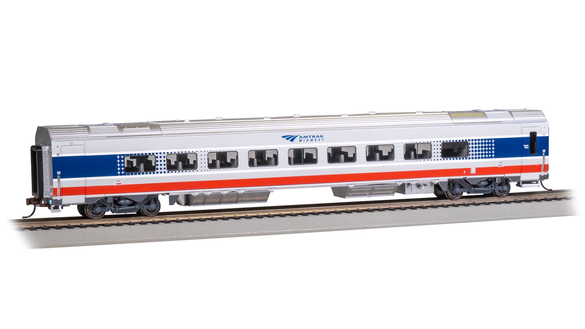 Bachmann 74510 HO Amtrak Midwest SM Coach Siemens Venture Passenger Car #4125