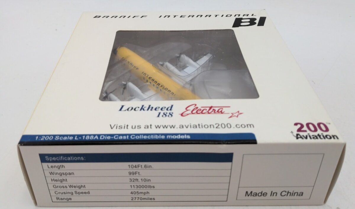 Aviation 200 AV218802 1:200 Lockheed 188 Electra BI Diecast Model