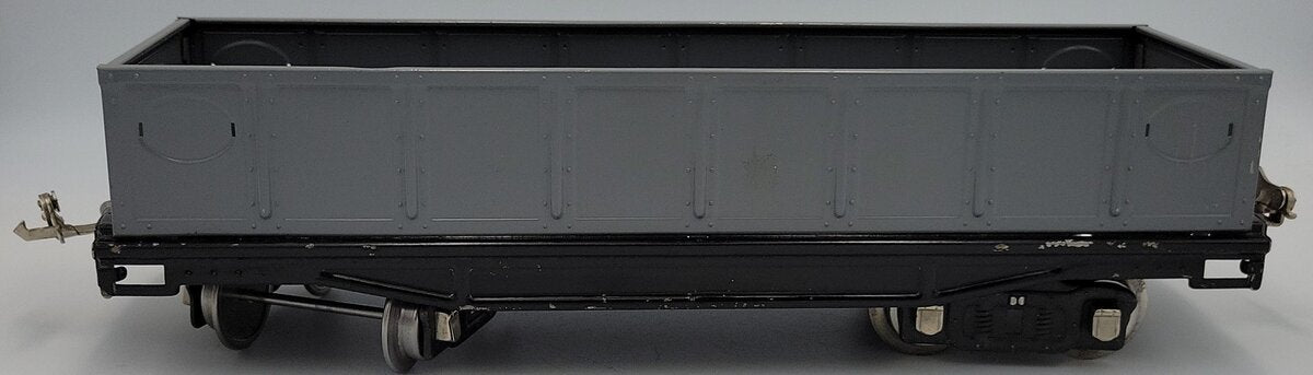 Lionel 212-1 Gray Tinplate Gondola with Trucks and Couplers, Top Repainted