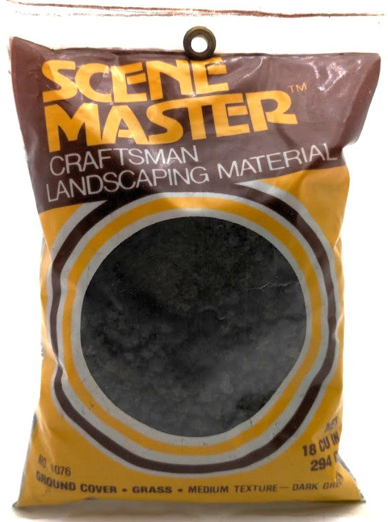 Scene Master 1076 Dark Green Grass Medium Texture Ground Cover 18 Cu. In. Bag