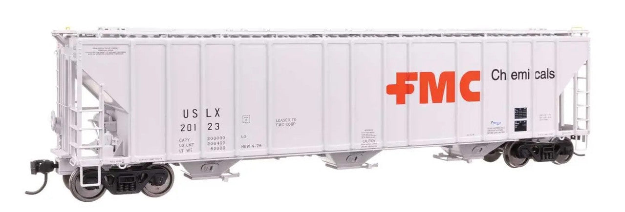 Walthers 920-106186 HO FMC USLX 55' Evans 4780 Covered Hopper #20123