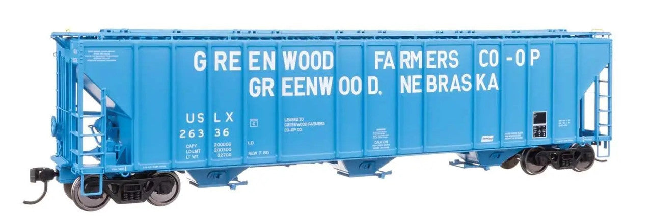 Walthers 920-106191 HO Greenwood USLX 55' Evans 4780 Covered Hopper #26336