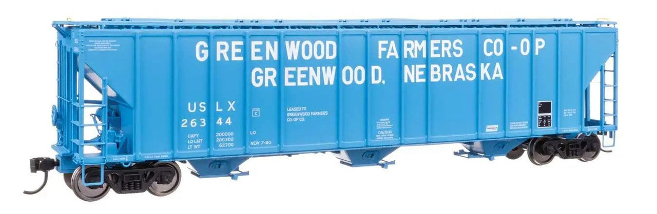 Walthers 920-106193 HO Greenwood USLX 55' Evans 4780 Covered Hopper #26344