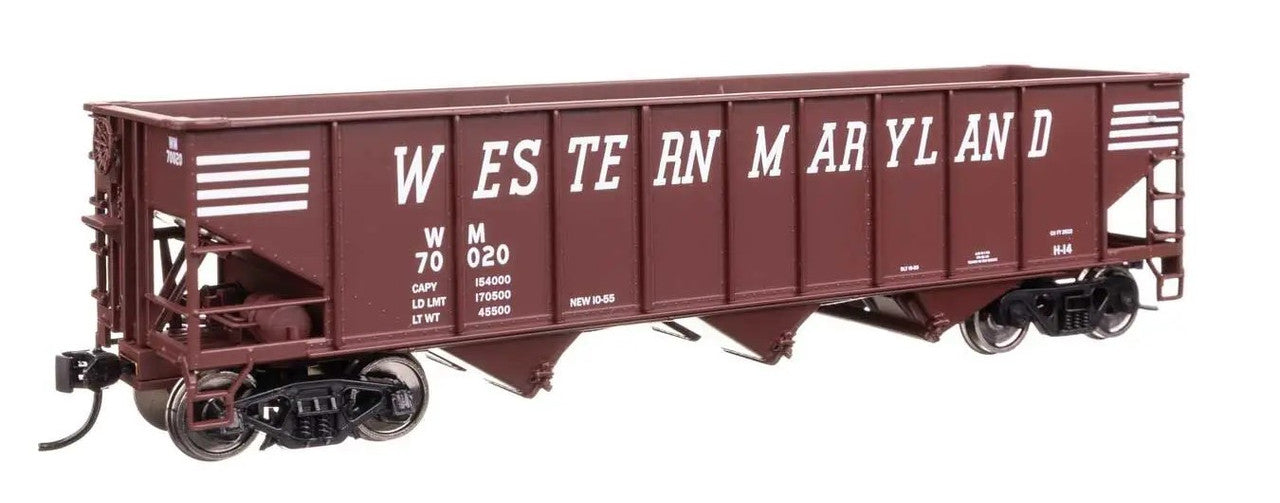 Walthers 910-56757 HO Western Maryland 70-Ton AAR 3-Bay Open Hopper #70020