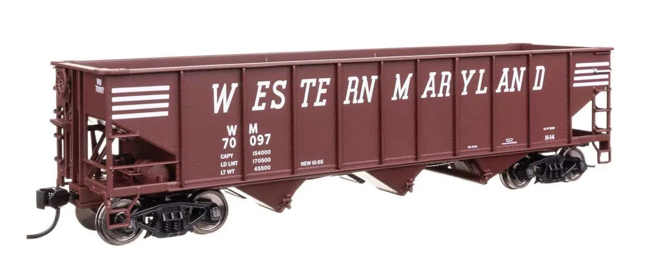 Walthers 910-56760 HO Western Maryland 70-Ton AAR 3-Bay Open Hopper #70097