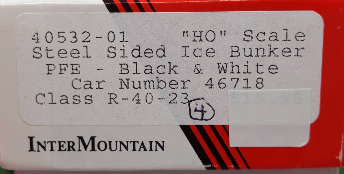 InterMountain 40532-01 HO Pacific Fruit Express Steel Sided Ice Bunker Car Kit