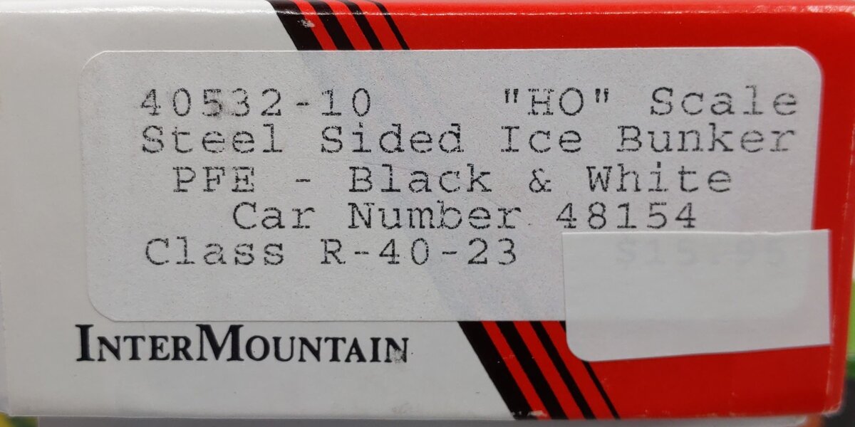 InterMountain 40532-10 HO Pacific Fruit Express Steel Sided Ice Bunker Car Kit