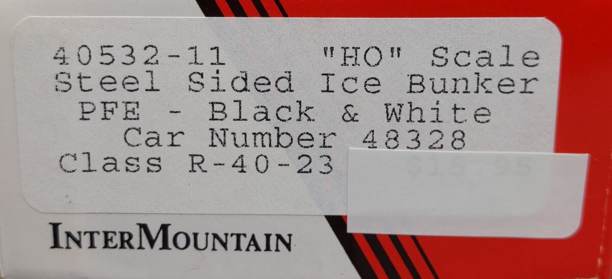 InterMountain 40532-11 HO Pacific Fruit Express Steel Sided Ice Bunker Car Kit