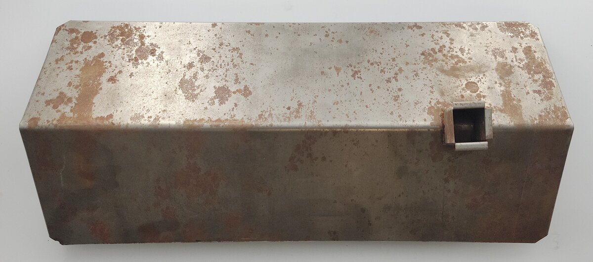 Acme 1222-02 Unpainted Metal Roof with Chimney and Surface Rust