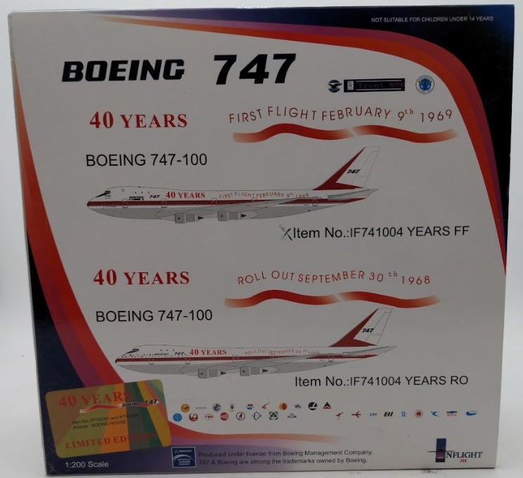 Inflight IF741004 1:200 Boeing 747-10 40 Years First Flight February 9, 1969