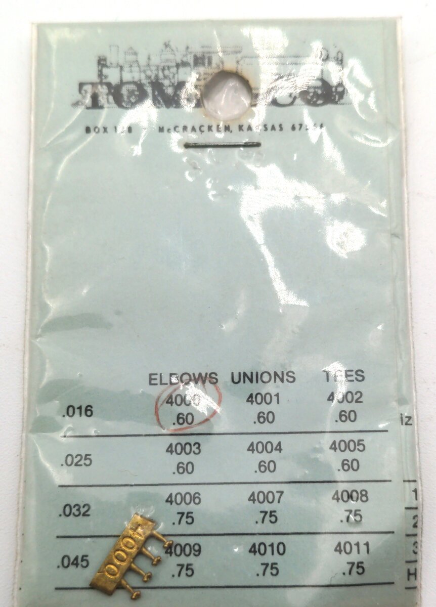 Tom's Railroad Corner 4000 Pipe Elbow